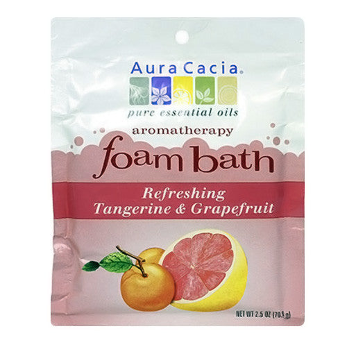 Aura Cacia Aromatherapy Foam Bath Packet, Tangerine And Grapefruit - 2.5 Oz